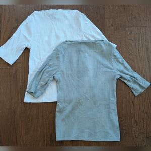 Old Navy Ribbed Boat Neck Tops - Bundle of 2